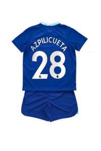 Chelsea Cesar Azpilicueta #28 Babyklær Hjemme Fotballdrakt til barn 2022-23 Korte ermer (+ Korte bukser)
